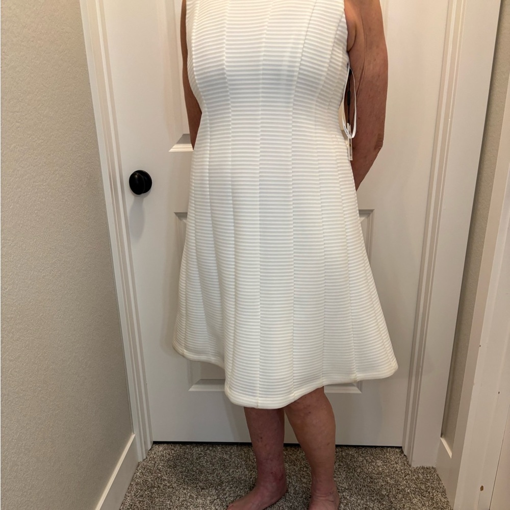 Calvin Klein Textured White Dress - Picture 13 of 13